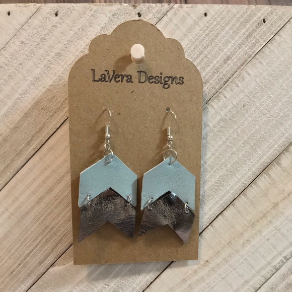 Faux Leather Earrings - Picture 2 of 2